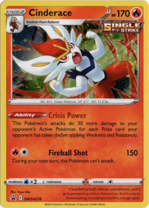 エースバーン 海外版 英語版 ホロ プロモ Cinderace - SWSH278 - 海外