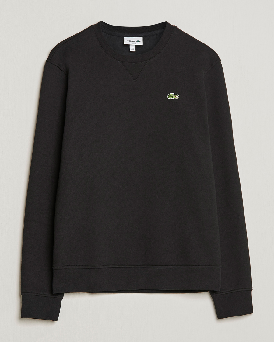 Lacoste Crew Neck Sweatshirt Black at CareOfCarl.com