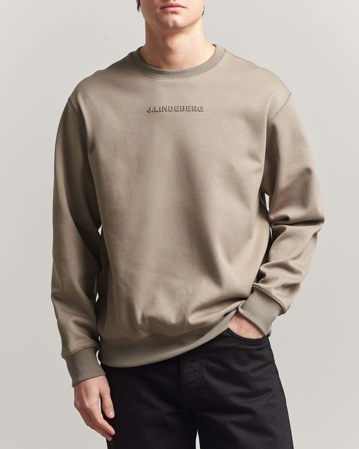 J.Lindeberg Club Crew Neck Brindle at CareOfCarl.com