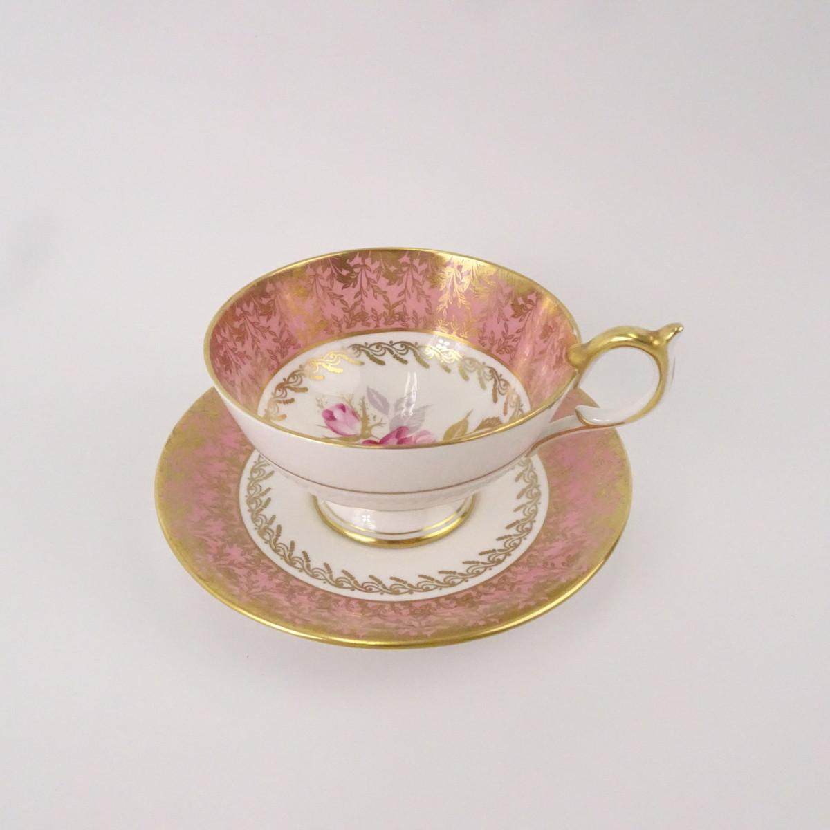 エインズレイ Aynsley 英国 ティーカップ カップ＆ソーサー 陶器 薔薇