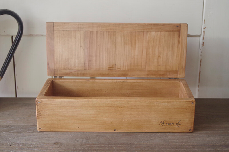 ヴィンテージ風木制カトラリーボックス｜カフェ風インテリア雑貨｜通販