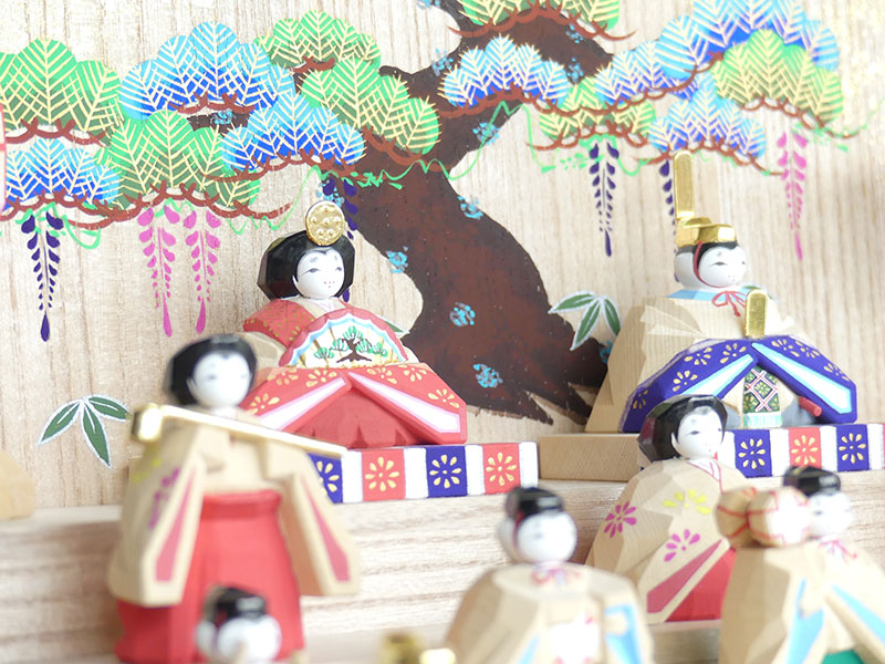 奈良一刀彫｜naradollHIGASHIDA 段雛 小: 木のおもちゃ｜クレヨンハウス