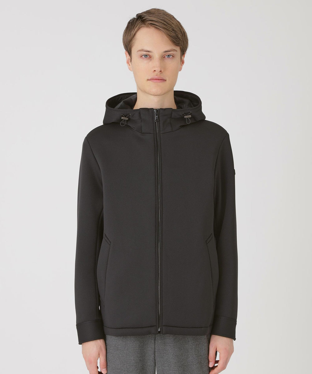 一部店舗限定】オックスダンボールニットパーカー（ブルゾン）｜BLACK