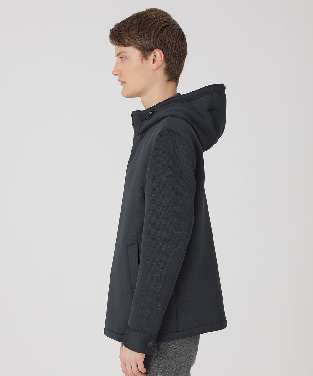 一部店舗限定】オックスダンボールニットパーカー（ブルゾン）｜BLACK