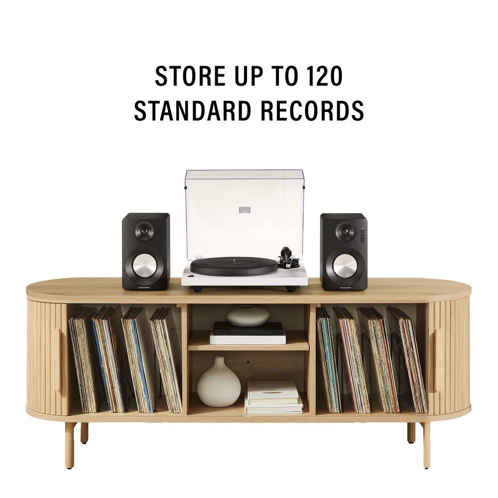 AMBROSE RECORD STORAGE MEDIA CONSOLE | Crosley Radio