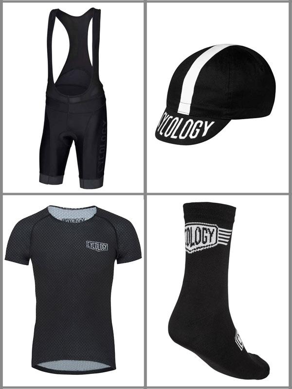 Mens Black Cycling Bib Shorts | メンズビブショーツ CYCOLOGY