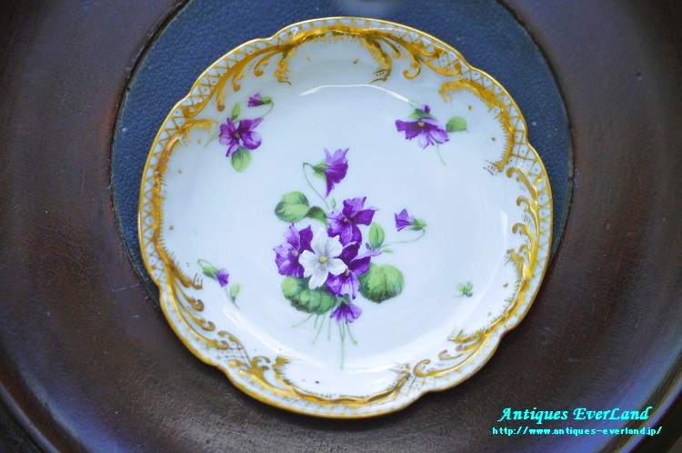 Karl Richard Klemm ドレスデン カップ&ソーサー スミレ