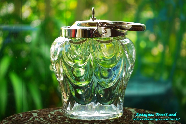 マッピン&ウェッブ ビスケットバレル ガラス シルバー