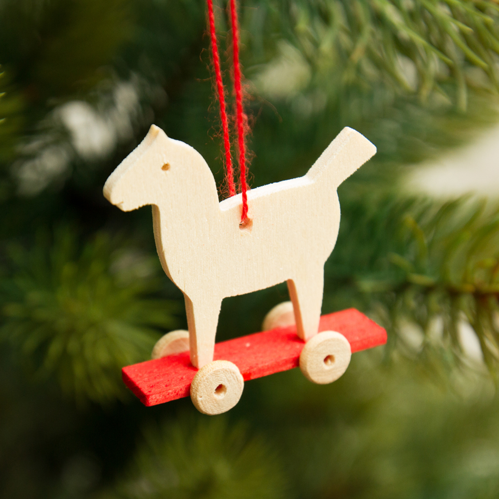 レロの木馬(白木)【クリスマスオーナメント】 | ANDCHILD