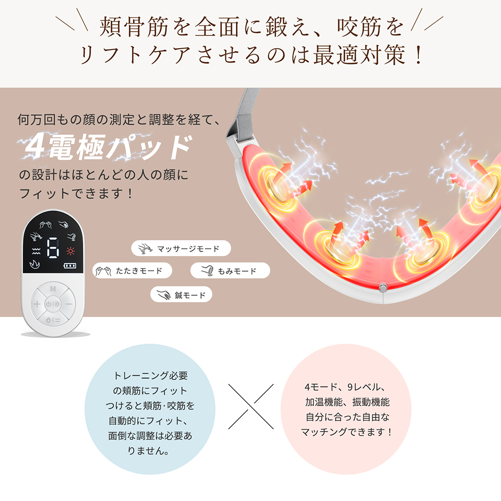 2024年最新 ANLAN 小顔美顔器 リフトアップ EMS美顔器 4種類モード 9