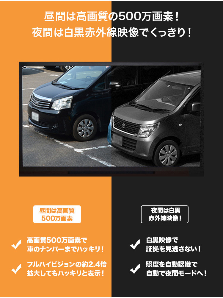 防犯カメラ 8台セット 屋外 録画機能付き AI人体検知 人感センサー