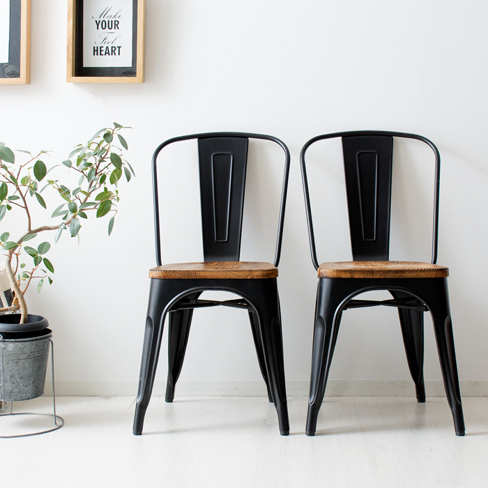 ダイニングチェア4脚セット ヴィンテージウッドデザイン Lewis(ルイス