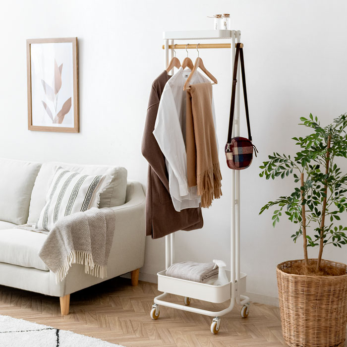 スリムデザインハンガーラック Sylph(シルフ)50cm幅 | 家具