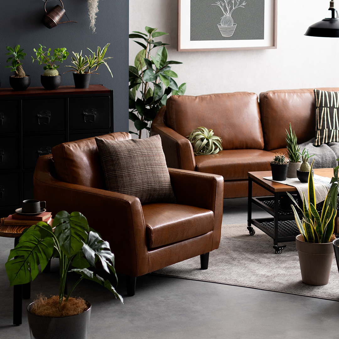 1人掛けソファ パーソナルチェア ポケットコイル 天然木脚 LAURU