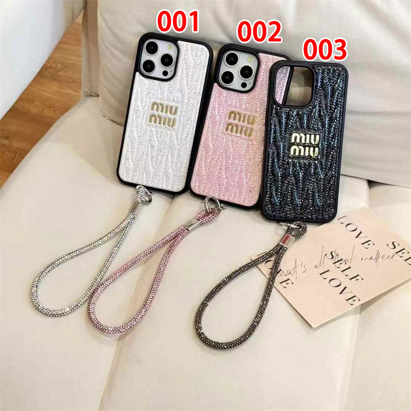 ミュウミュウ MiuMiu iphone17pro/14pro/16e 15plusカバー人気