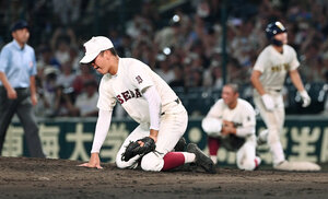 早実の川上、大社の大応援に「飲み込まれたのかな」 延長で力尽きる