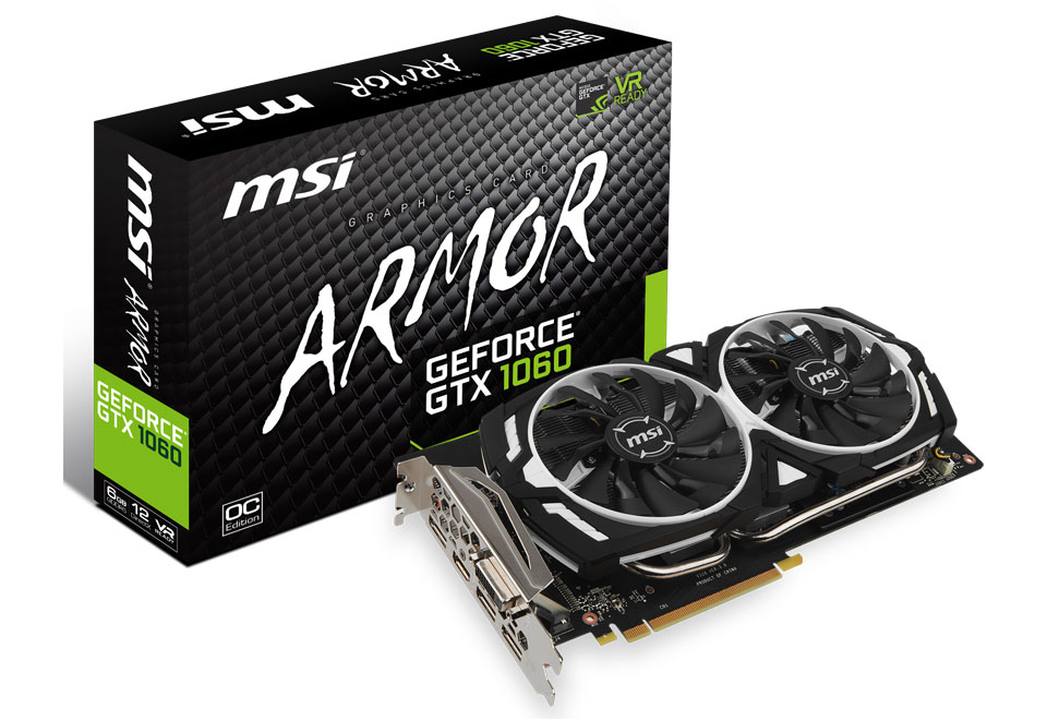 GeForce GTX 1060 ARMOR 6G OC | MSI グラフィックボード GeForce GTX