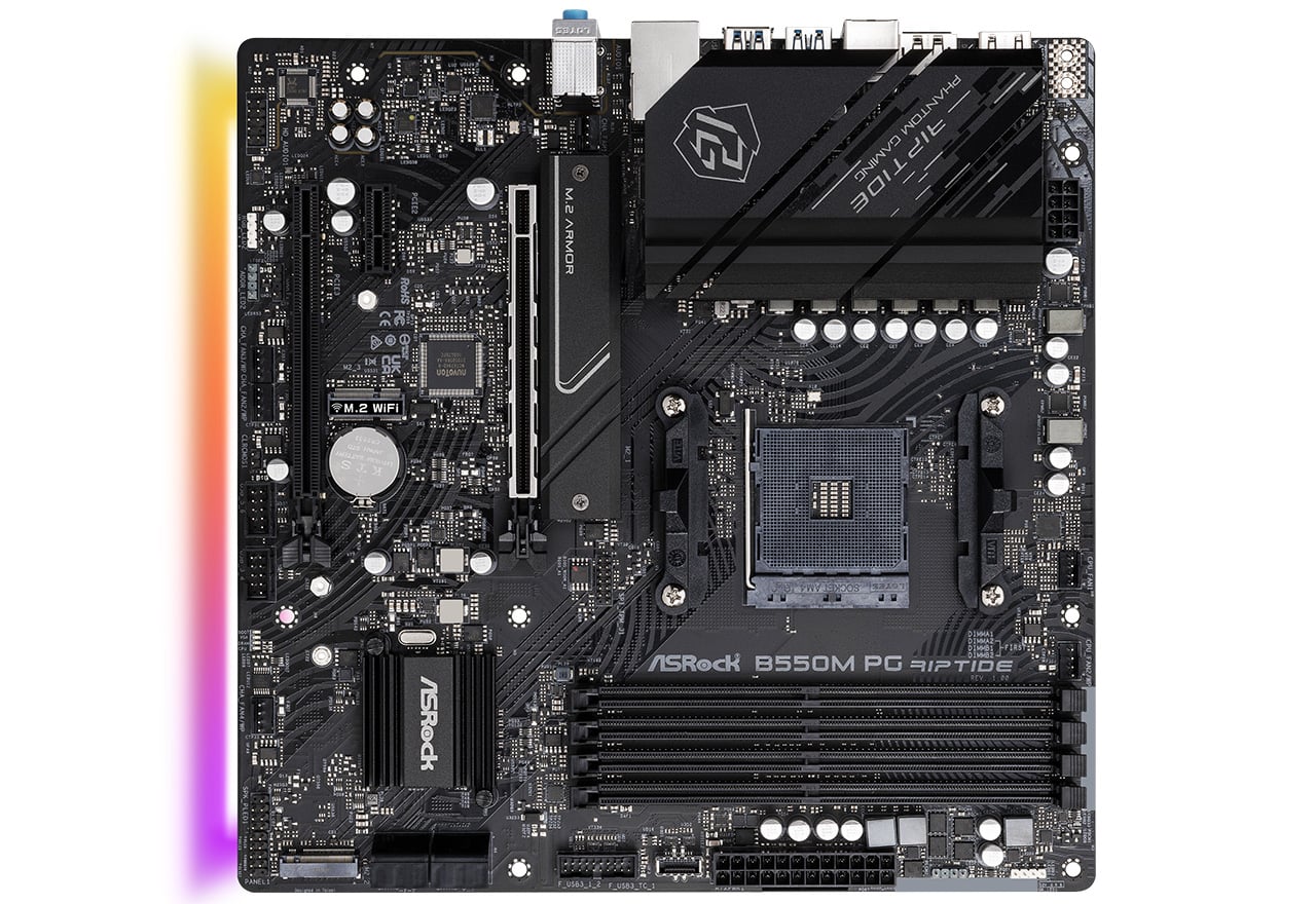 B550M PG Riptide | ASRock マザーボード AMD B550チップセット | 株式