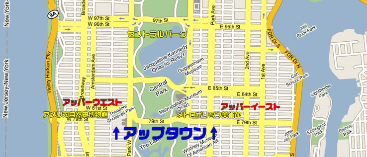 ニューヨークの地図・マンハッタン島マップ│あっとニューヨーク