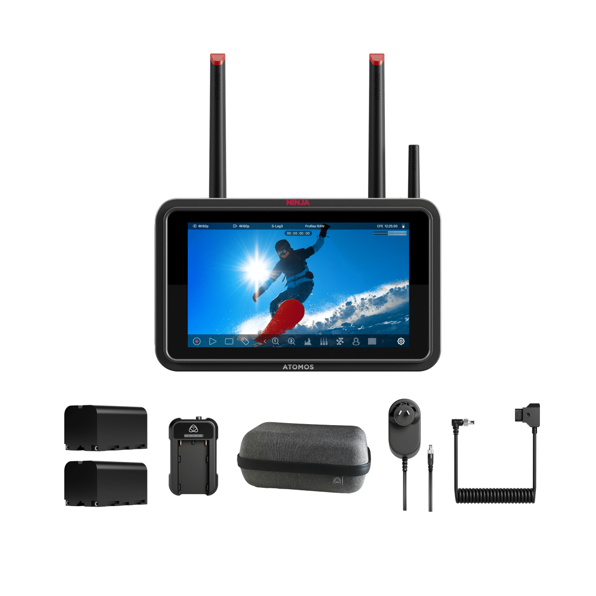 Ninja TX 5″ Monitor-Recorder + Power Kit | Atomos