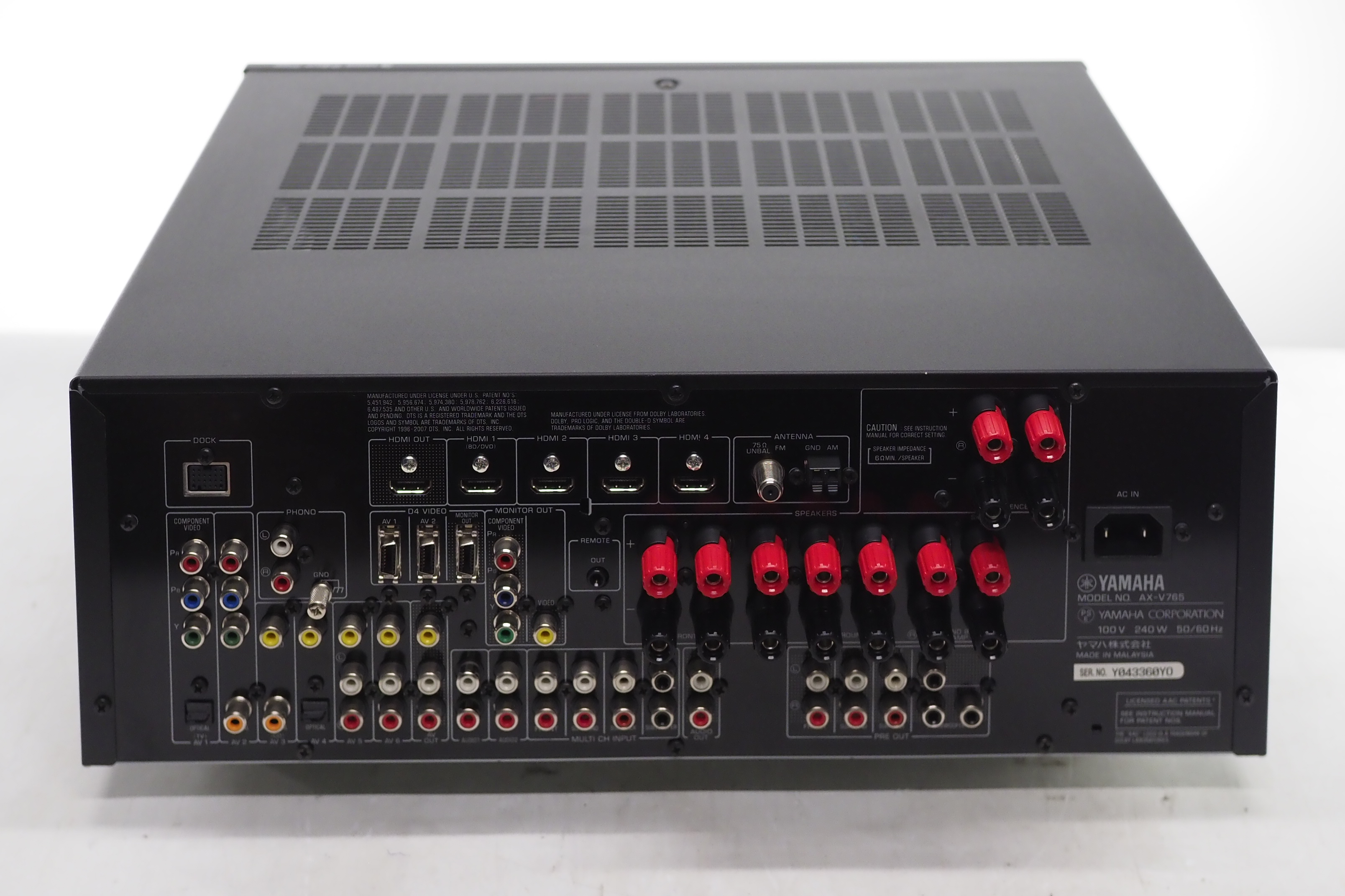 アバックWEB-SHOP / 【中古】YAMAHA AX-V765【コード21-06525】AVアンプ