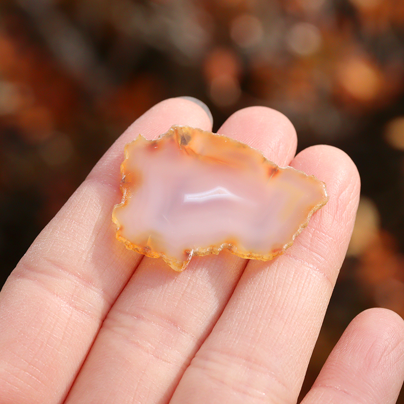 魅惑！虹色の輝き！極上厳選インドネシア産イリスアゲートスライス-005