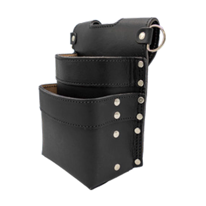 1枚革腰袋2段 Type-C 漆黒 取寄品 - 大工道具・金物の専門通販アルデ