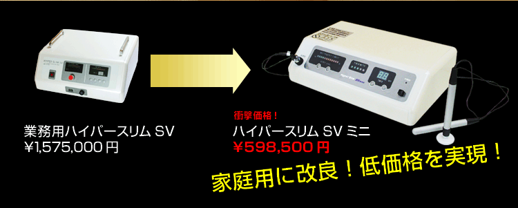 家庭用ラジオ波マシン「ハイパースリムSVミニ」