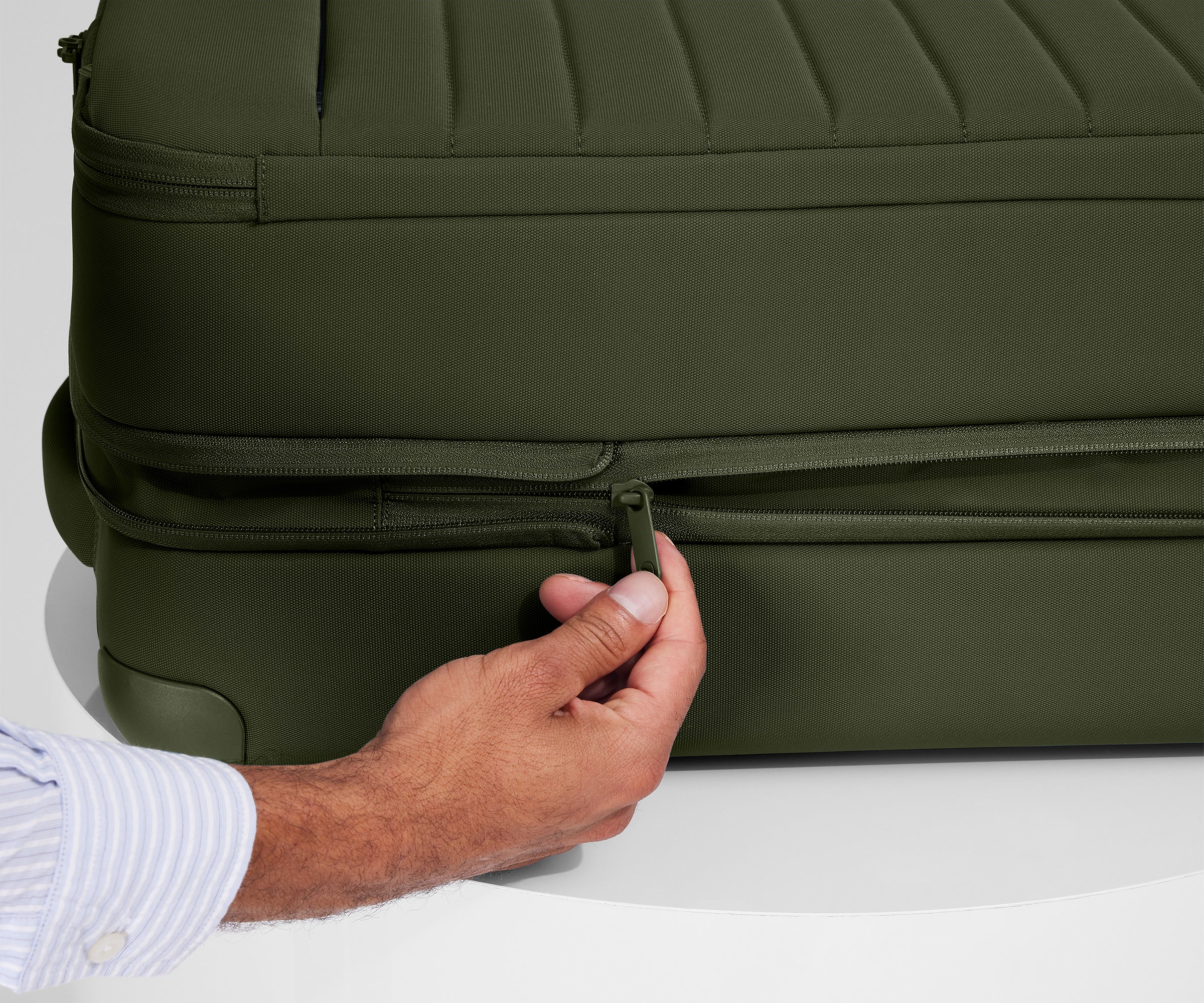 Olive Green Large Soft Shell Suitcase: Checked Luggage | Away