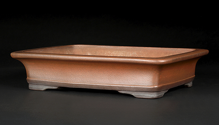 行山外縁下紐長方鉢 | 盆栽、盆栽書籍、盆栽鉢の通販│近代出版