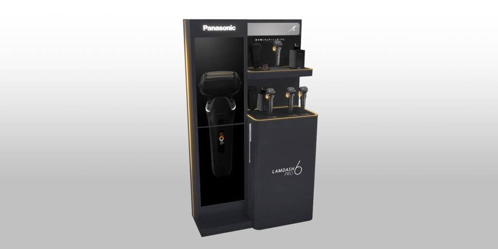 メンズシェーバー「LAMDASH PALM IN」展示什器 | 株式会社ビーツ（BEEATS）