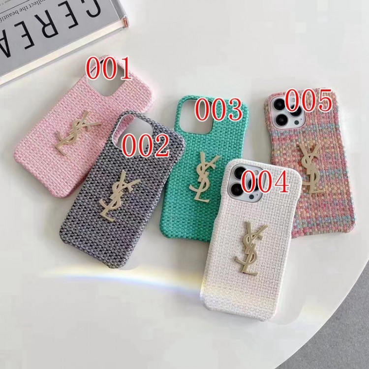 ハイブランド YSL アイフォン15+/14plus/14proカバー 優雅 ツイード