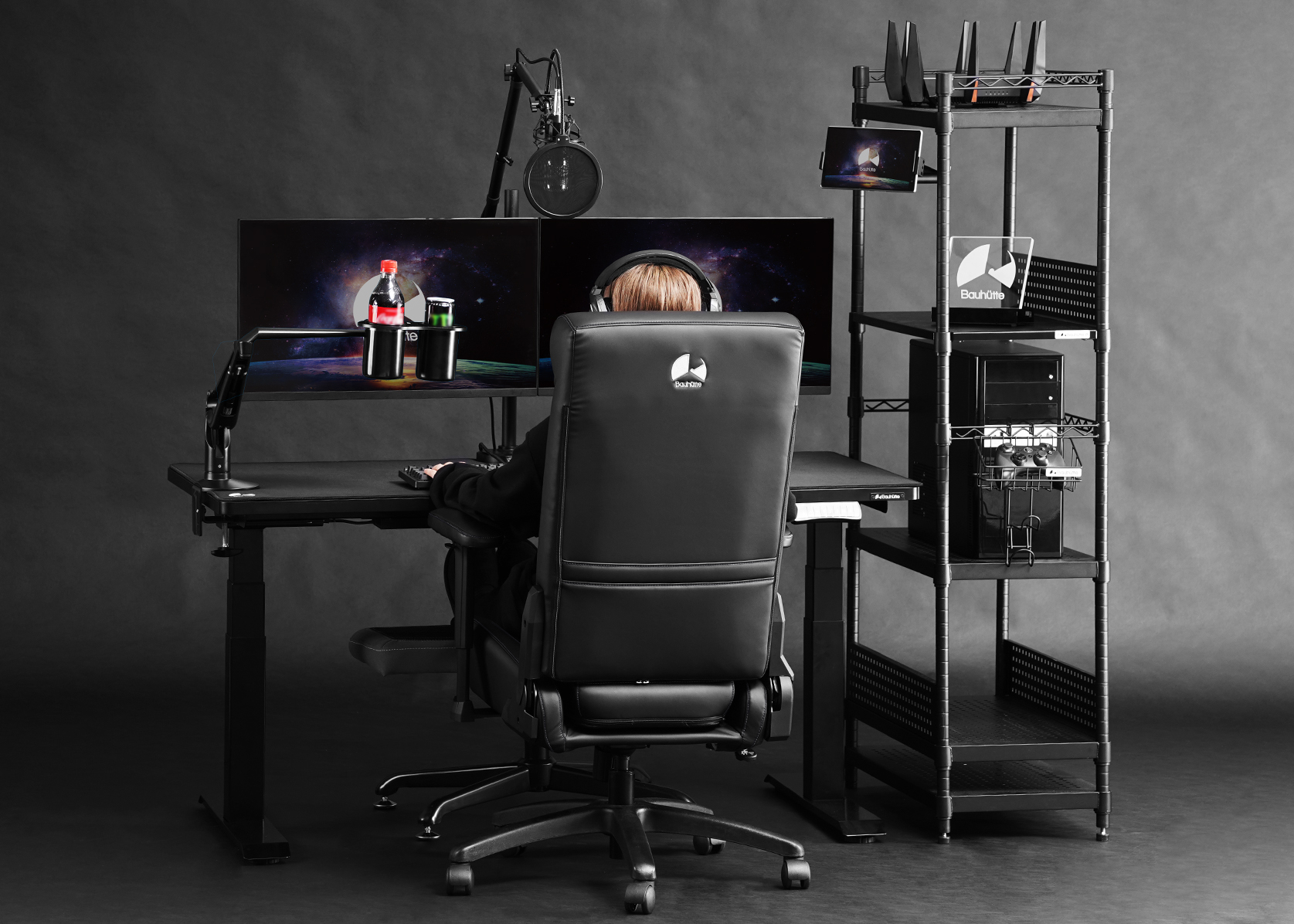 スーパーゲーミングデスク BHD-1400FA | Bauhütte®