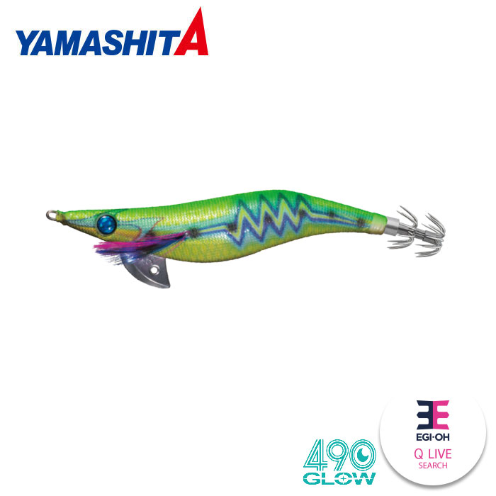ヤマシタ ヤマリア エギ王 Qライブ サーチ 3.5号 490グローシャロー