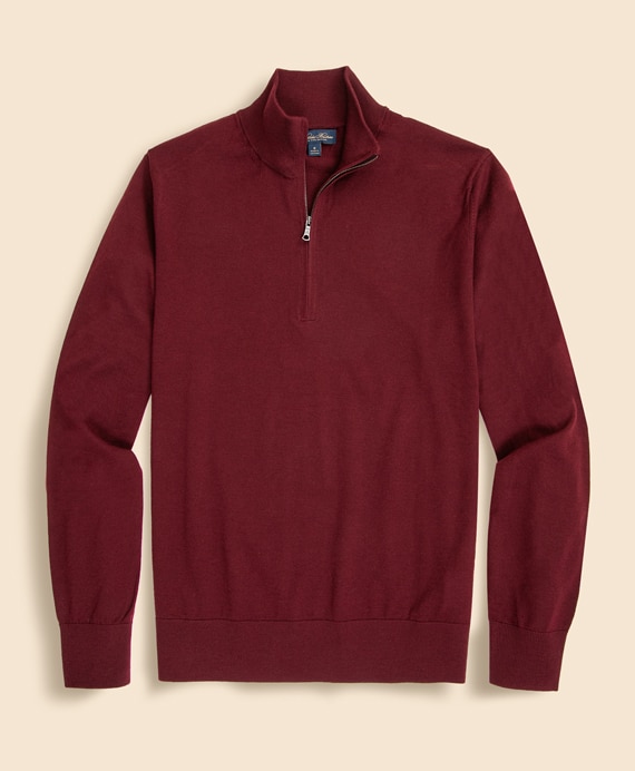 メリノウール ハーフジップ モックネックセーター | Brooks Brothers