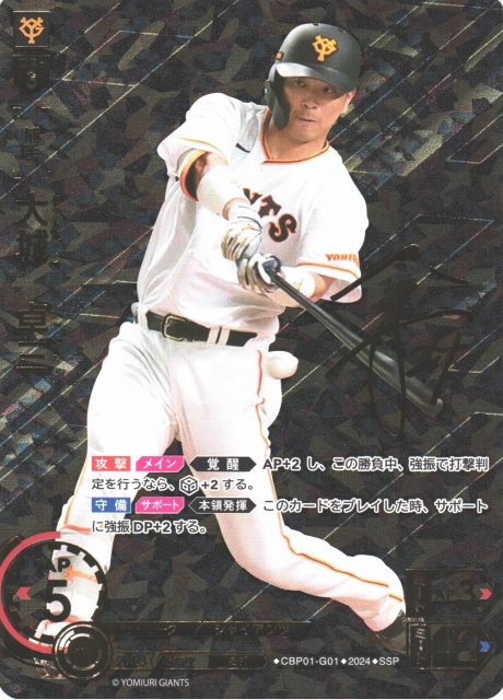 大城卓三 直筆サインボール ケース付き シーズンシートオーナー特典