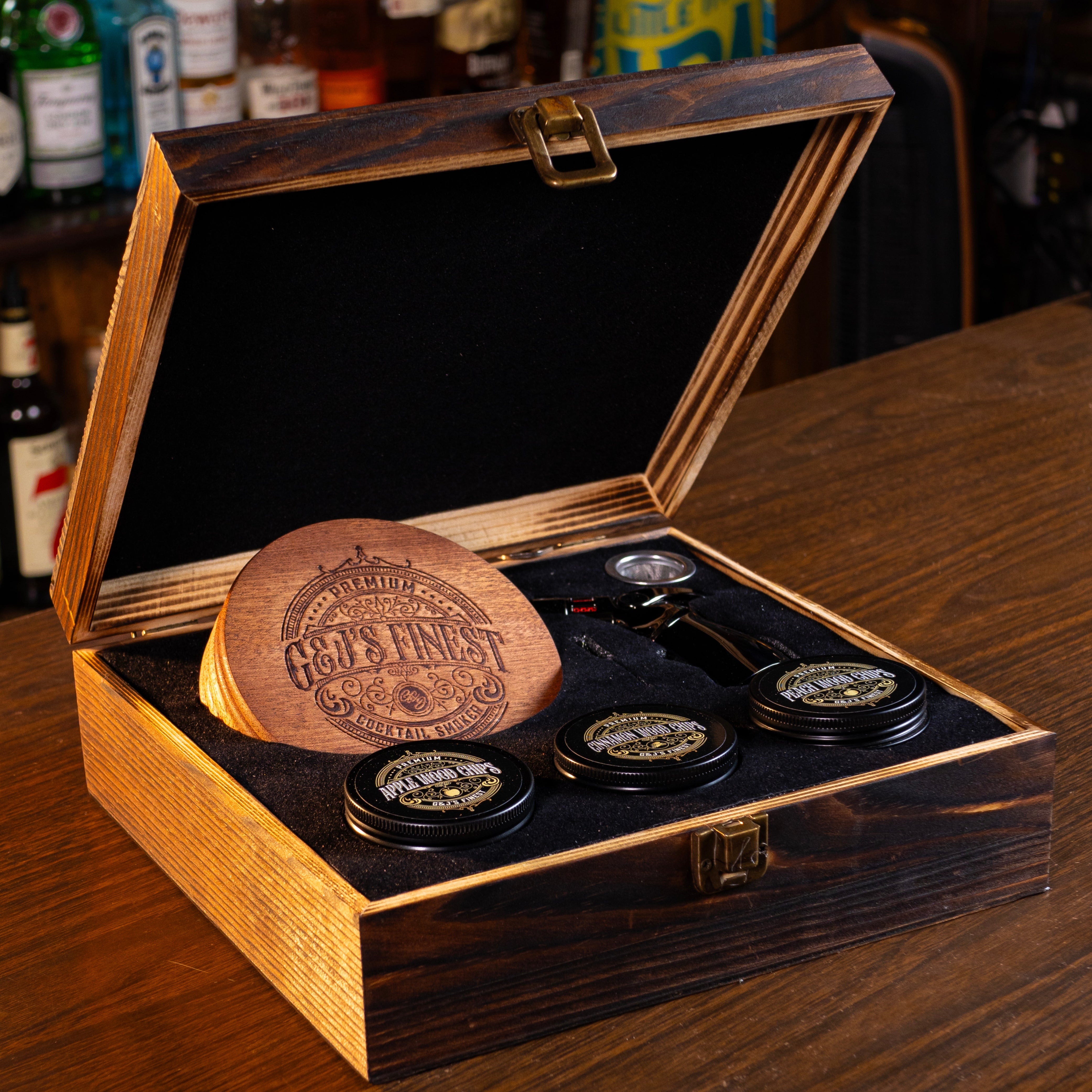 Mahogany Smoker Kit w/ Wood Box – G & J's Finest