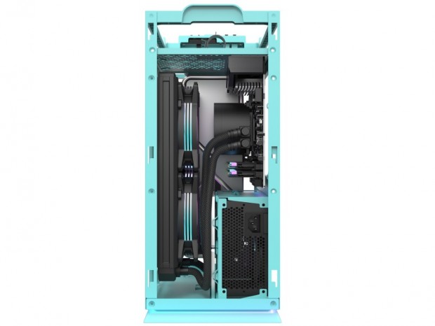 5面メッシュパネルの四角柱型Mini-ITXケース、darkFlash「DLH 21