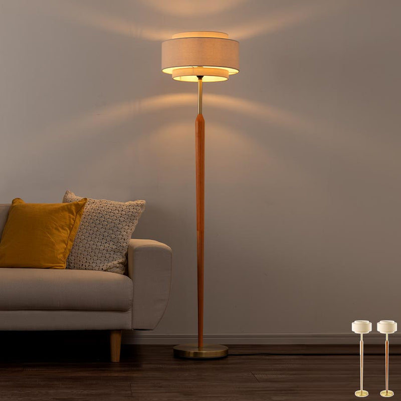 フロアライト ファブリックシェード 真鍮 照明 ライト スタンドライト
