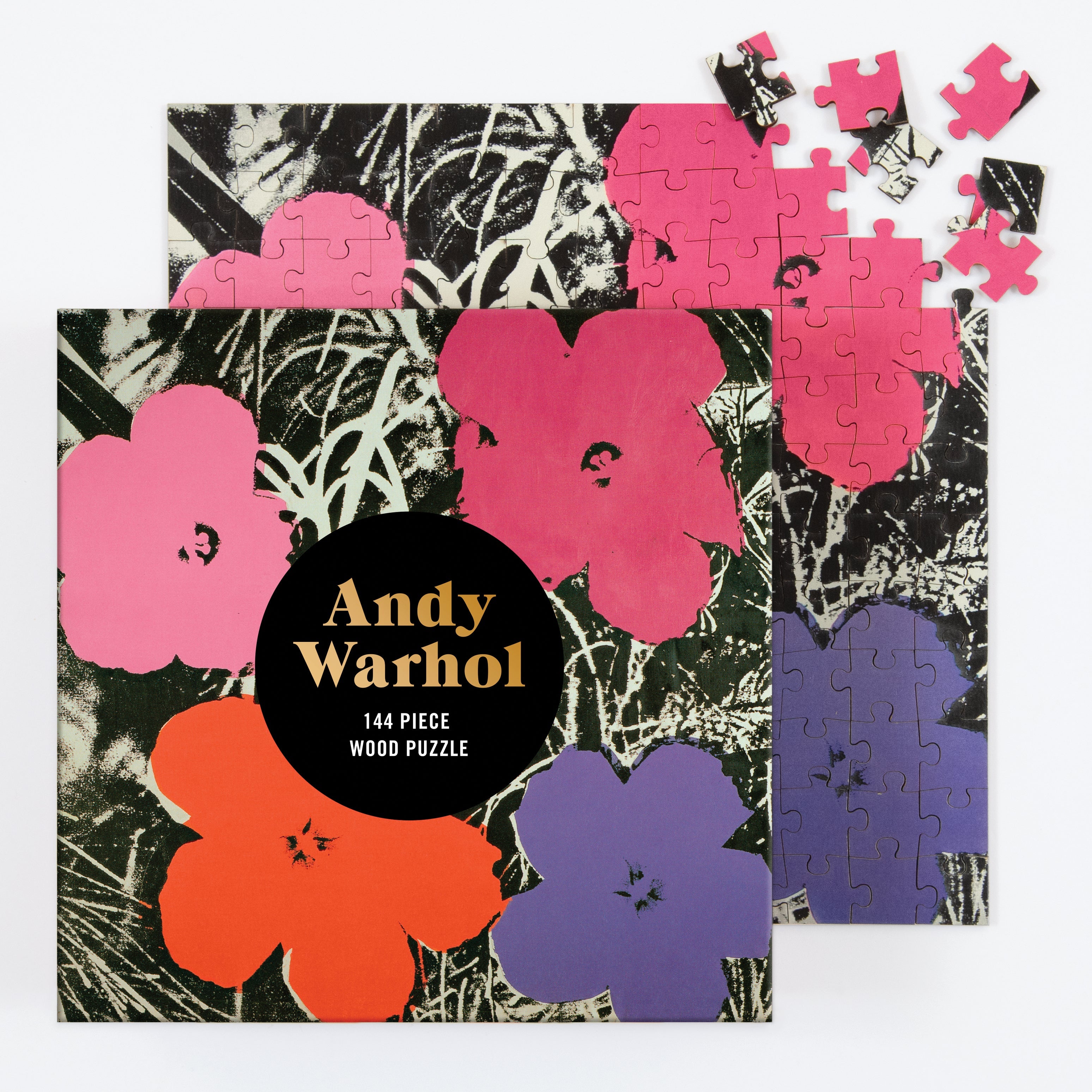 Andy Warhol Flowers 144 Piece Wood Puzzle – Galison