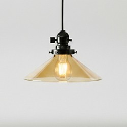 昭和レトロ ラジオソケット ペンダントライト｜アンバー｜照明の