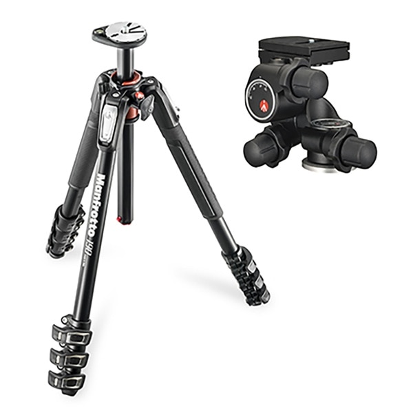Manfrotto(マンフロット) 190プロアルミニウム4段三脚+410ギア付き雲台