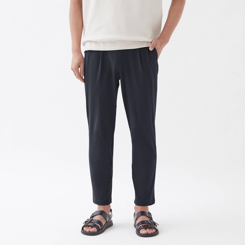 テーパード】ライトテックストレッチメッシュ タック入りストレッチ