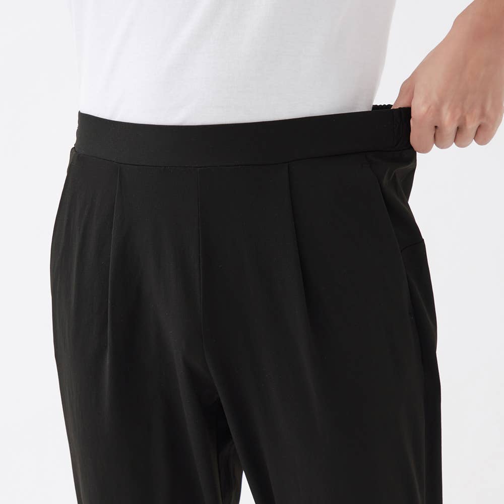 テーパード】ライトテックストレッチメッシュ タック入りストレッチ