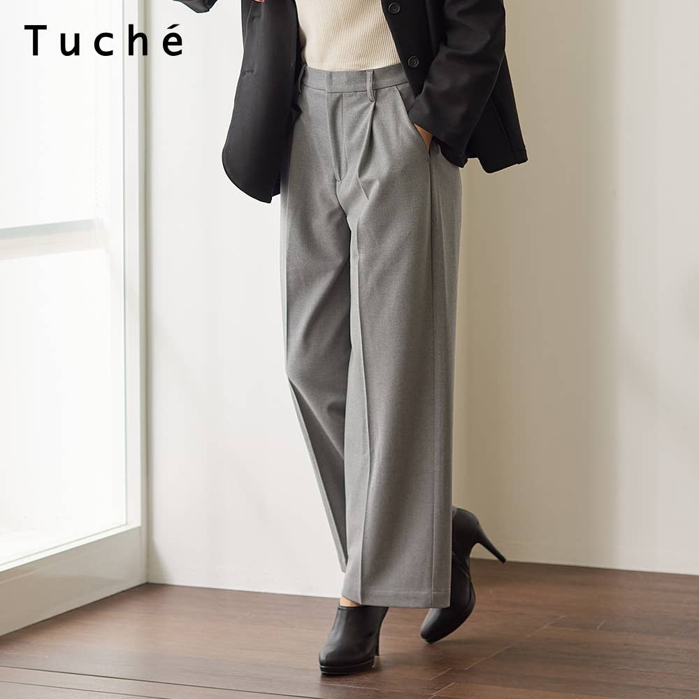 ワイド・裏起毛】ソフトタッチパンツ【SALE】 TZW72K :レディース