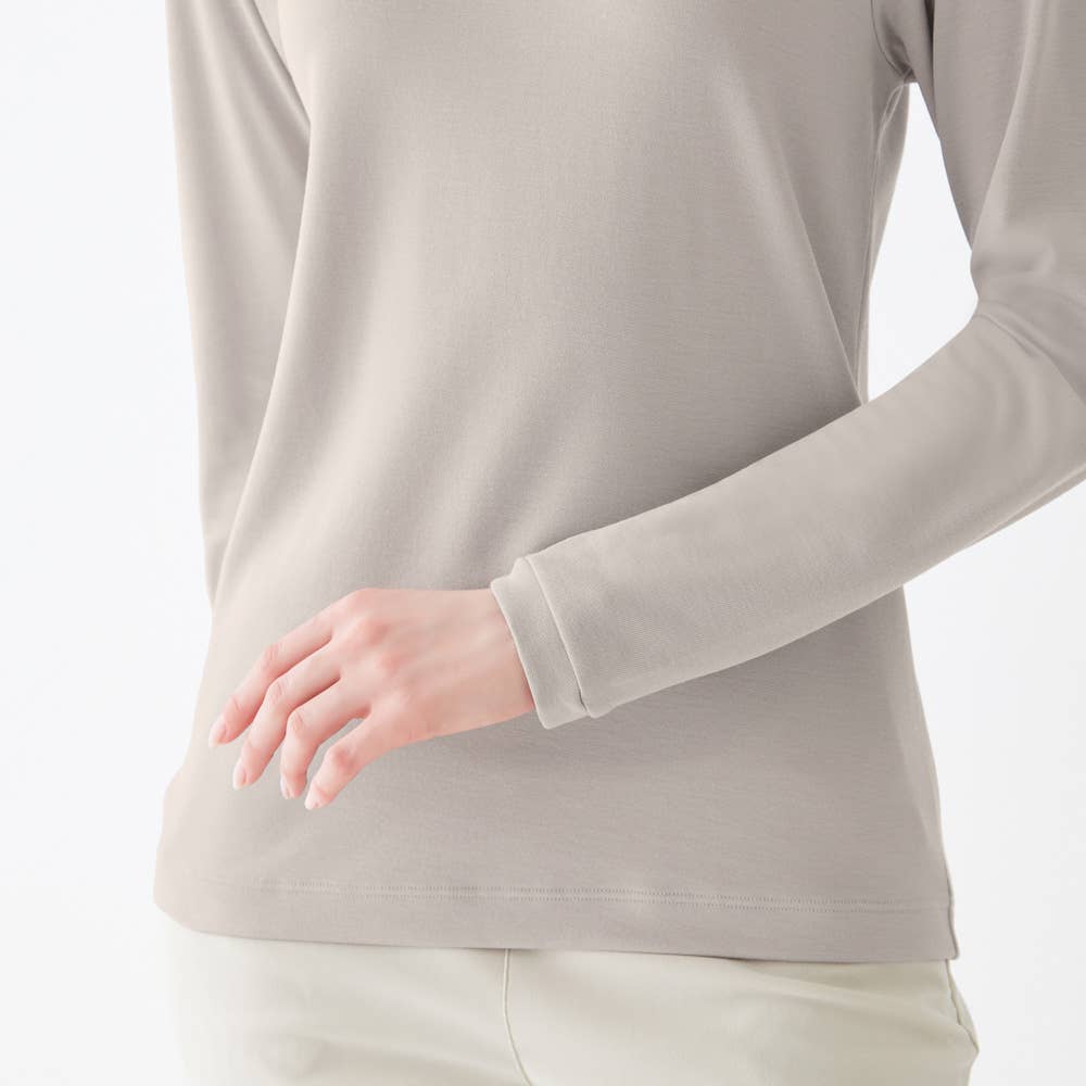 Fitte】ハイネック長袖シャツ【SALE】 KB5245P :レディース トップス