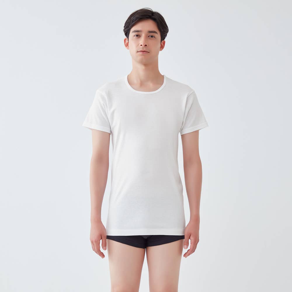 半袖丸首シャツ KQA113 :メンズ トップス