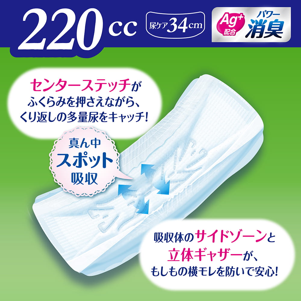 ライフリー さわやかパッド 220cc 16枚｜ユニ・チャーム ダイレクト