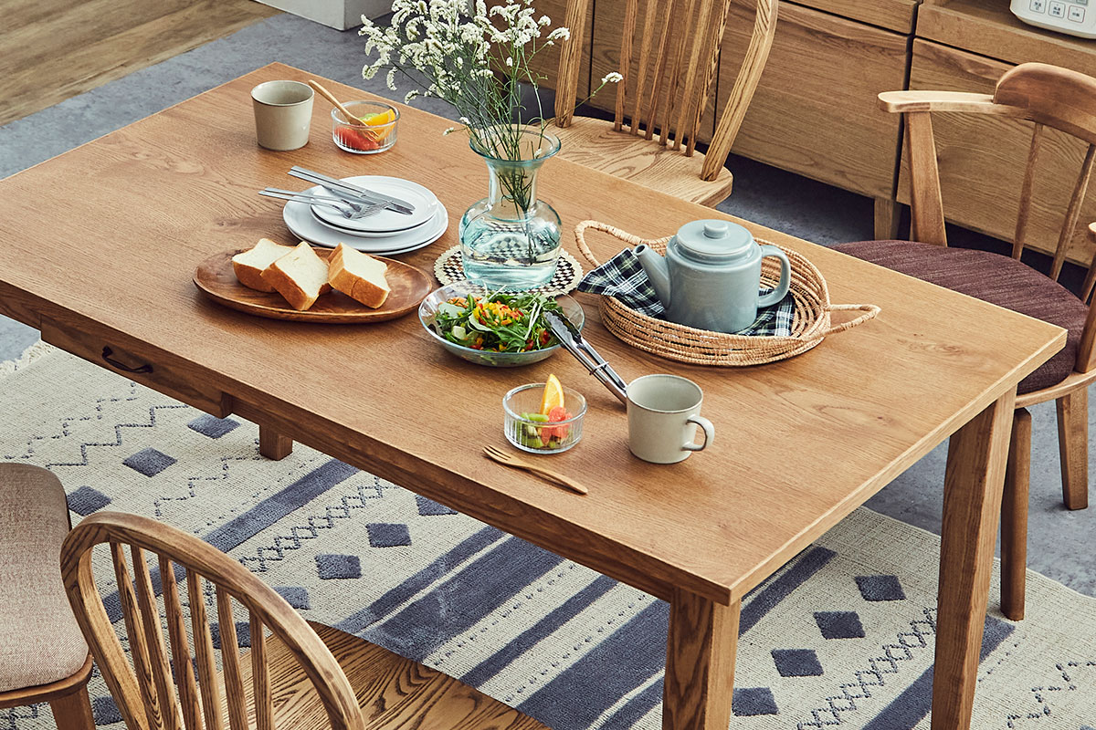 幅135cm] FUDGE ダイニングテーブル | DOUBLEDAY ONLINE SHOP