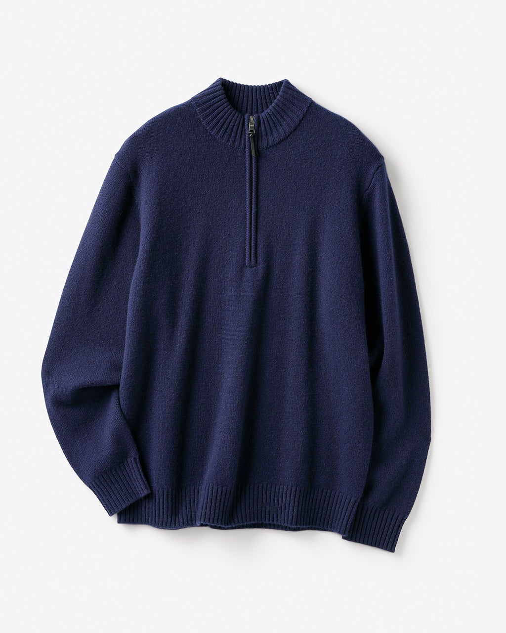 ピュアカシミヤセーターハーフジップ/DoCLASSE